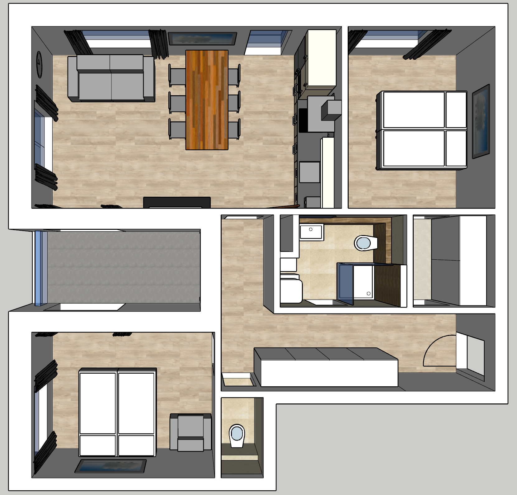 plánek apartmánu